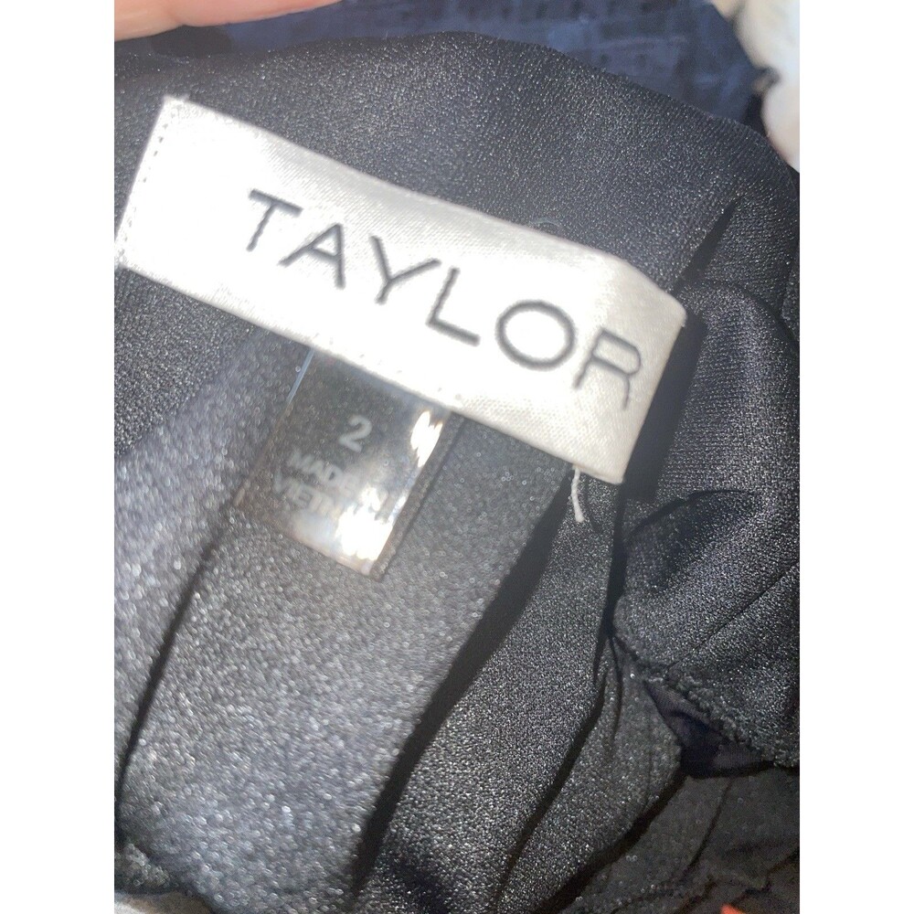 Taylor Velvet Burnout Floral Dress 2 Black Mock Neck Ruched Whimsigoth Y2K Party - Picture 6 of 7